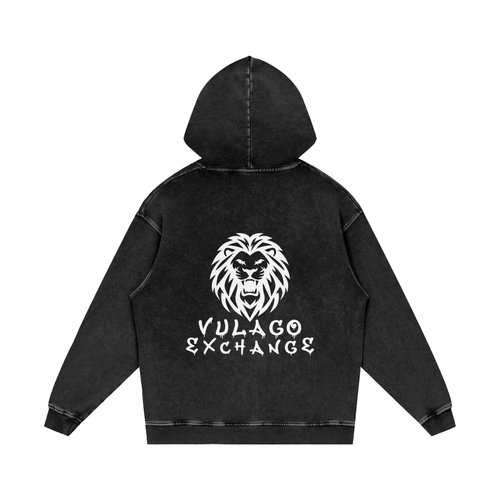 Snow Washed Loose Cotton Hoodie