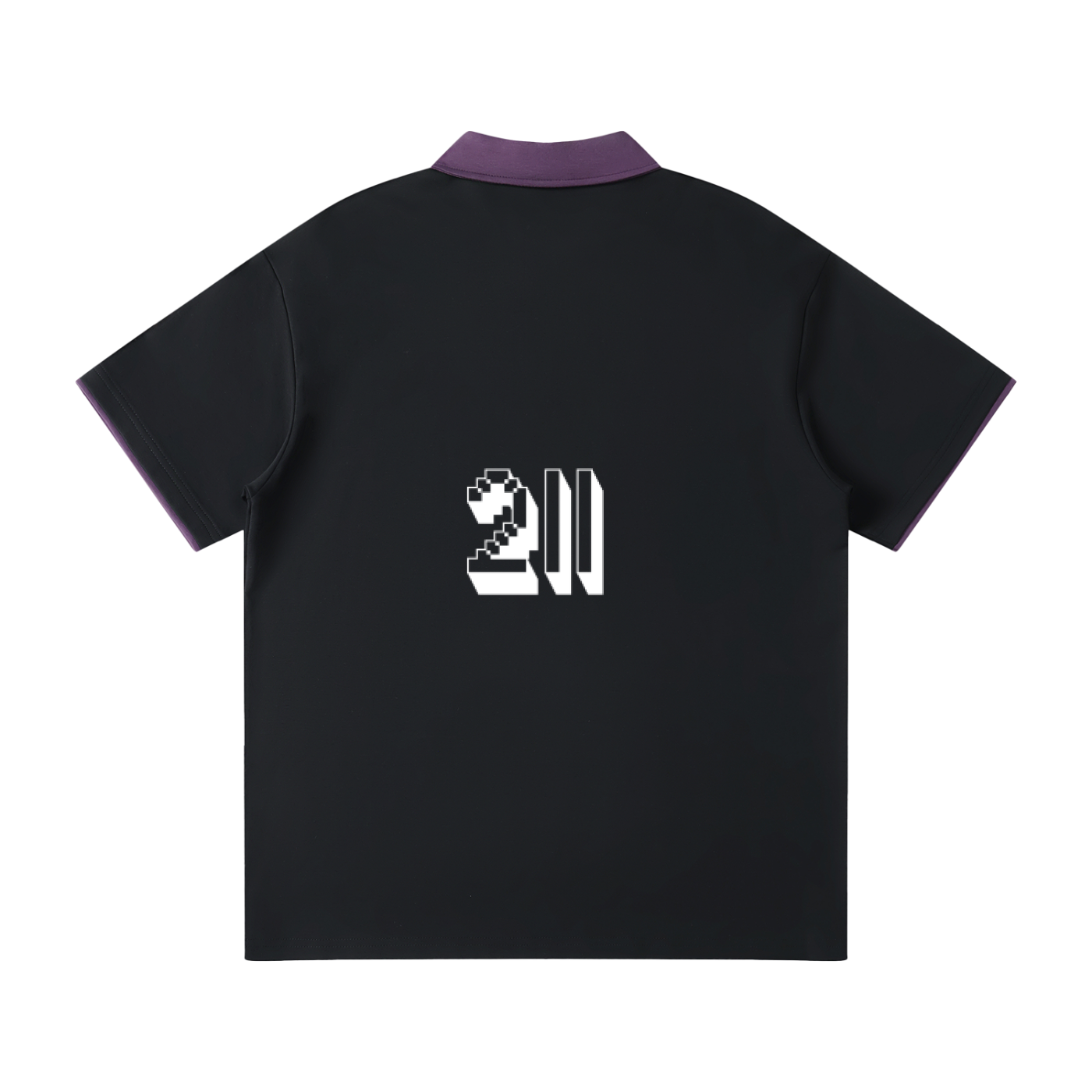 Contrast Collar Raglan Polo Shirt