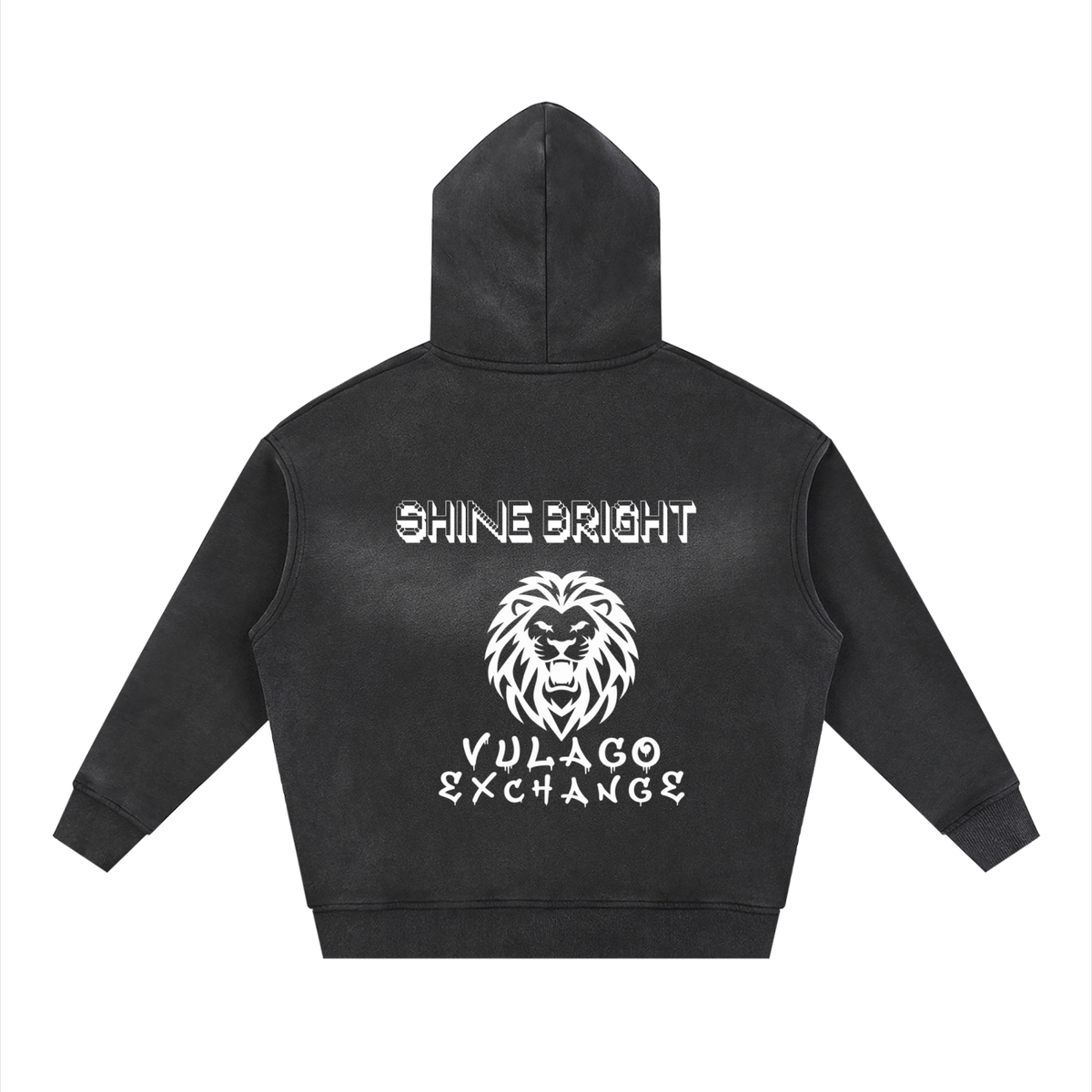 Sunfade Two-way Zipper Boxy Fleece Hoodie