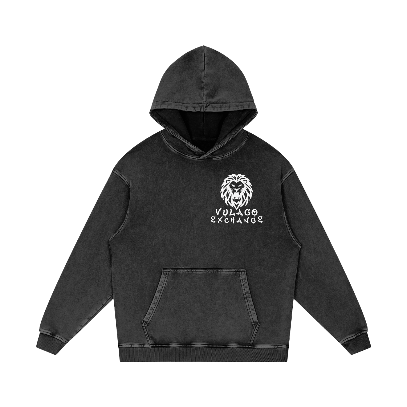Snow Washed Loose Cotton Hoodie