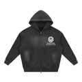 Sunfade Two-way Zipper Boxy Fleece Hoodie