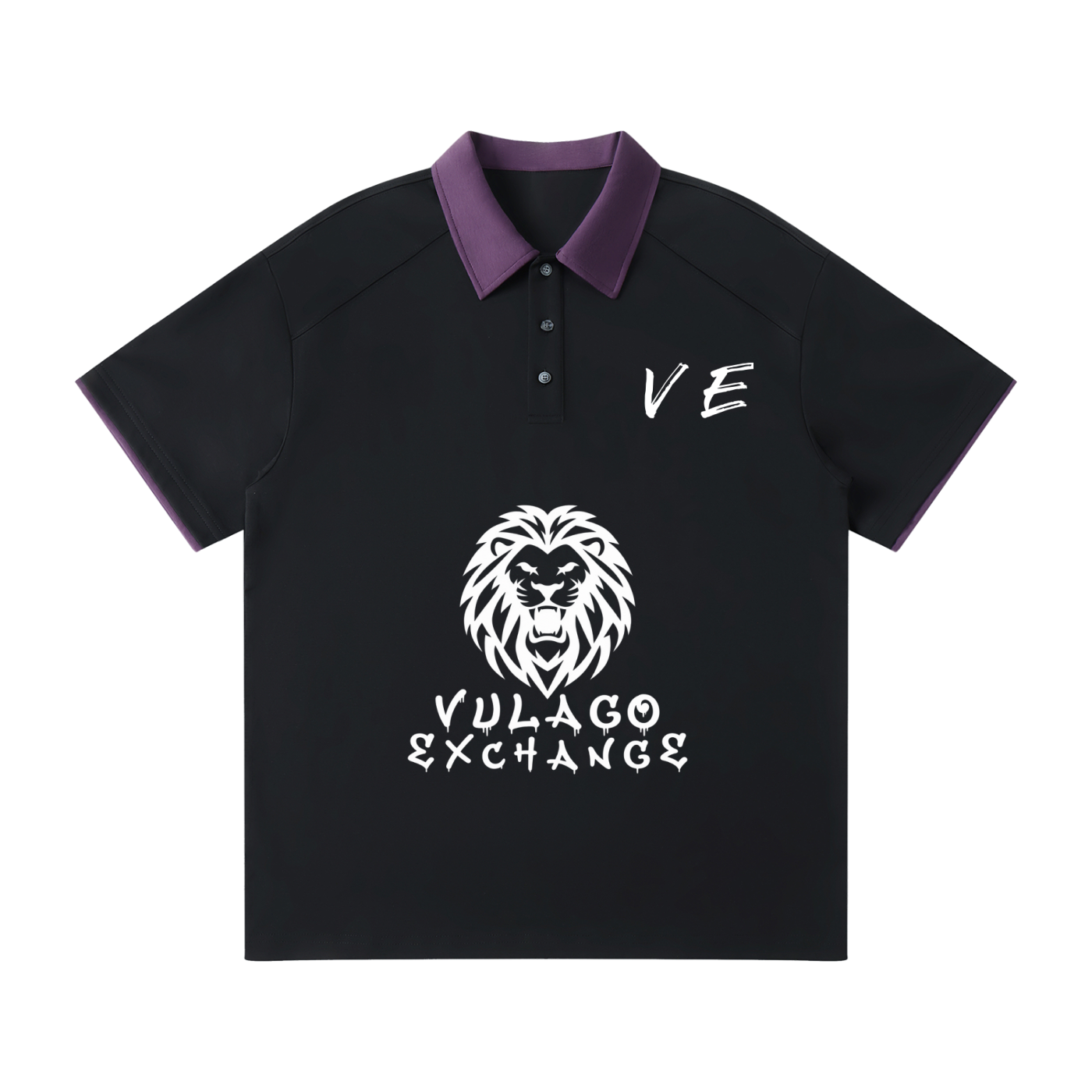Contrast Collar Raglan Polo Shirt